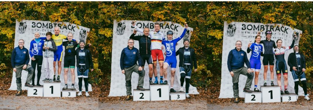 Links Bruno auf Platz 2, In der Mitte Jörg auf Platz 3 hinter dem Deutschen Meister, rechts Rebecca auf Platz 2 (Foto/Copyrigth von Christian Siedler)